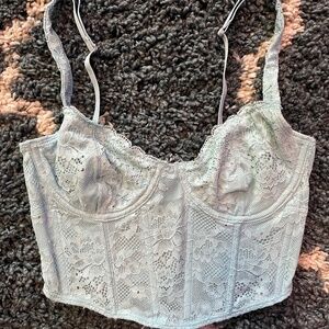 Gilly Hicks Hollister Lace Bustier Light Blue